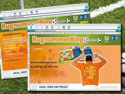 Unilever Rugnummerbingo®&nbsp;website door: Indysign Communicatie Amsterdam :: website